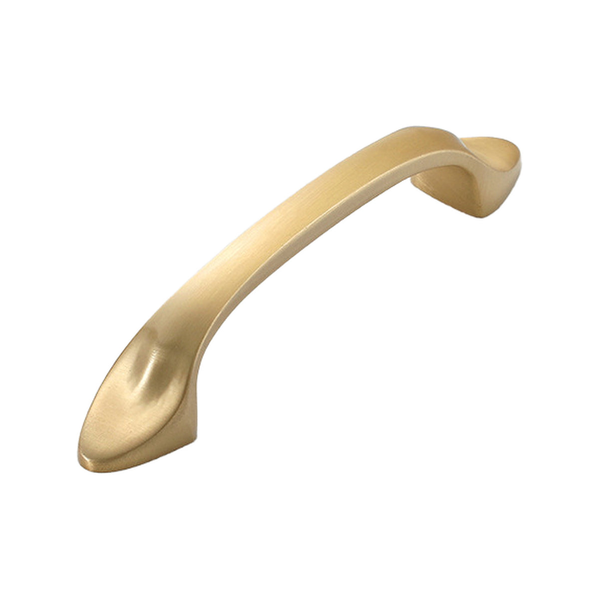 Solid brass cabinet bridge pull, brass, 135 mm.
