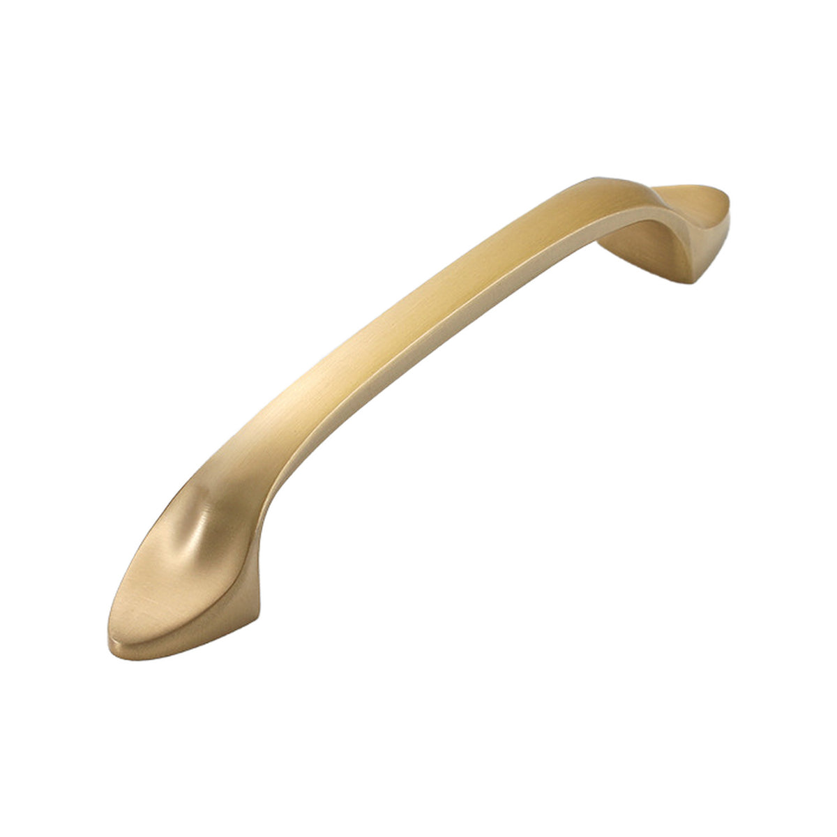 Solid brass cabinet bridge pull, brass, 171 mm.