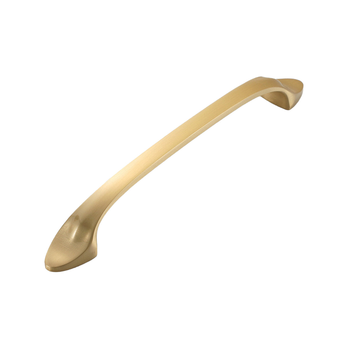 Solid brass cabinet bridge pull, brass, 239 mm.