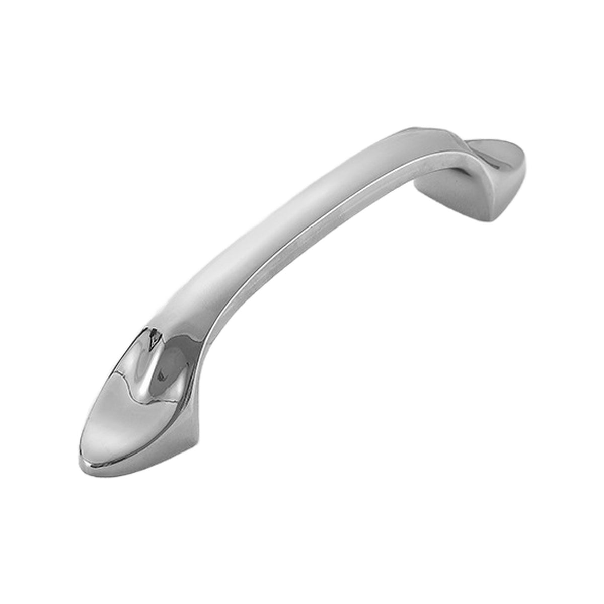 Solid brass cabinet bridge pull, silver, 135 mm.
