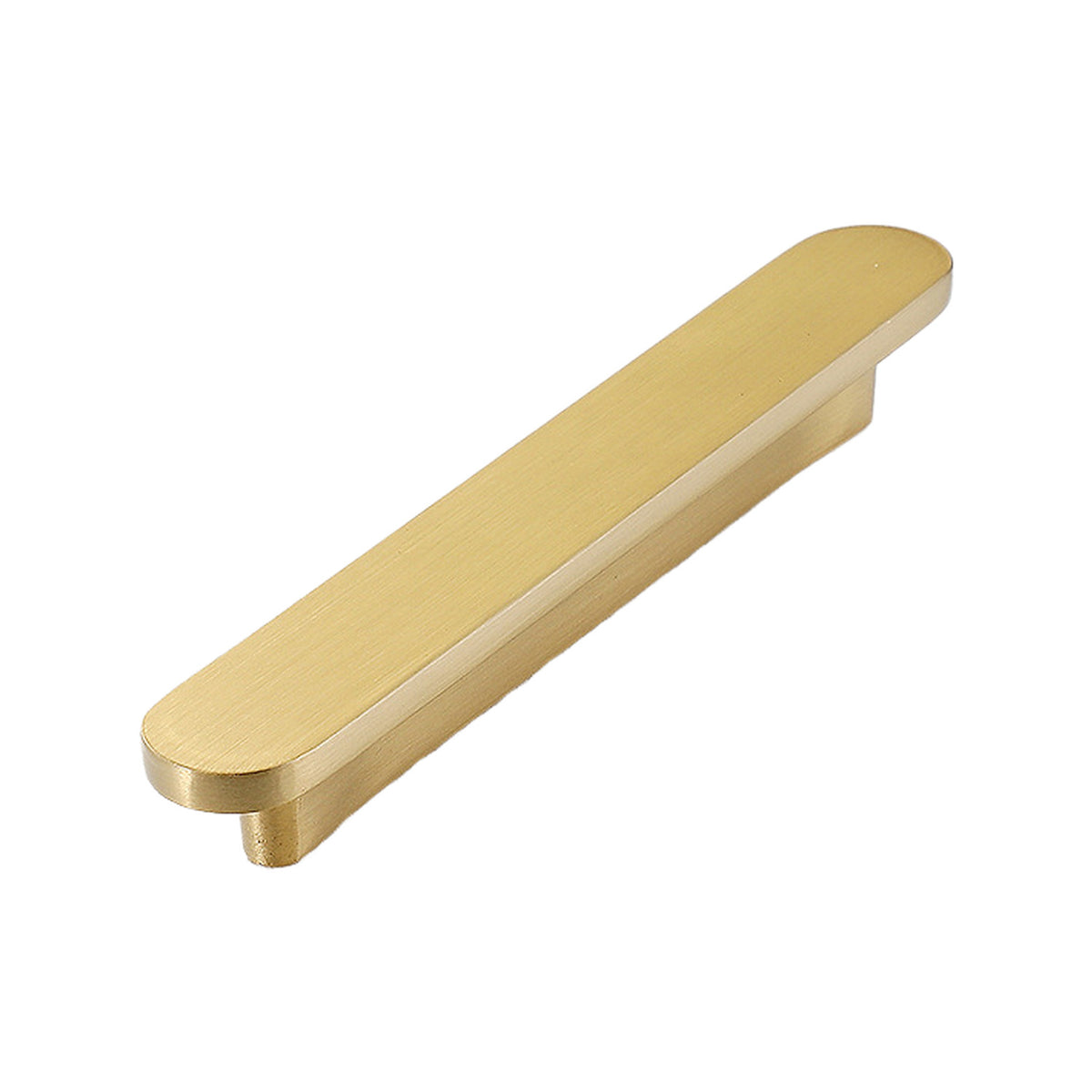Solid brass cabinet finger pull, style #22, 96 mm.