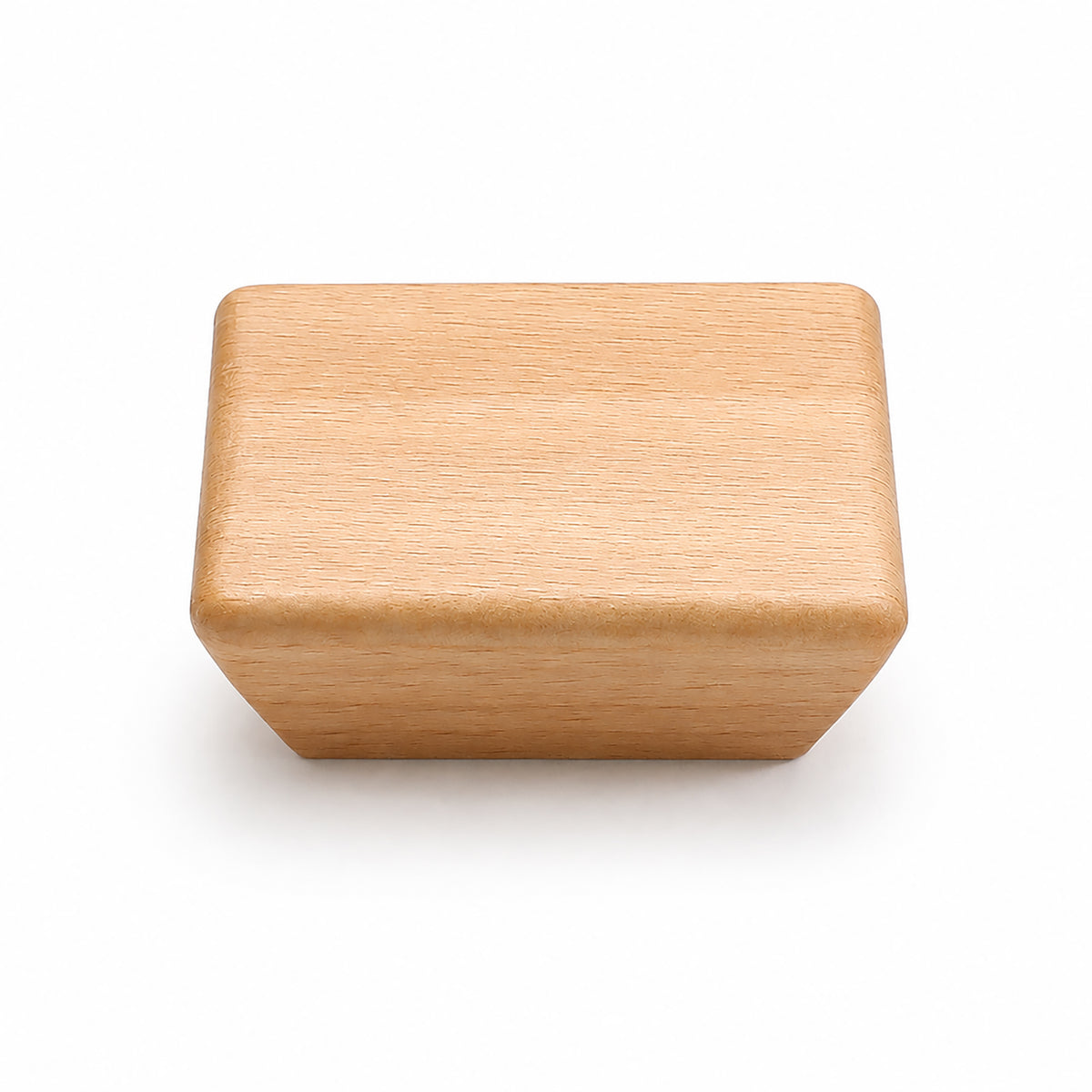 Beveled square beech cabinet knob, style #3 (60 mm option).