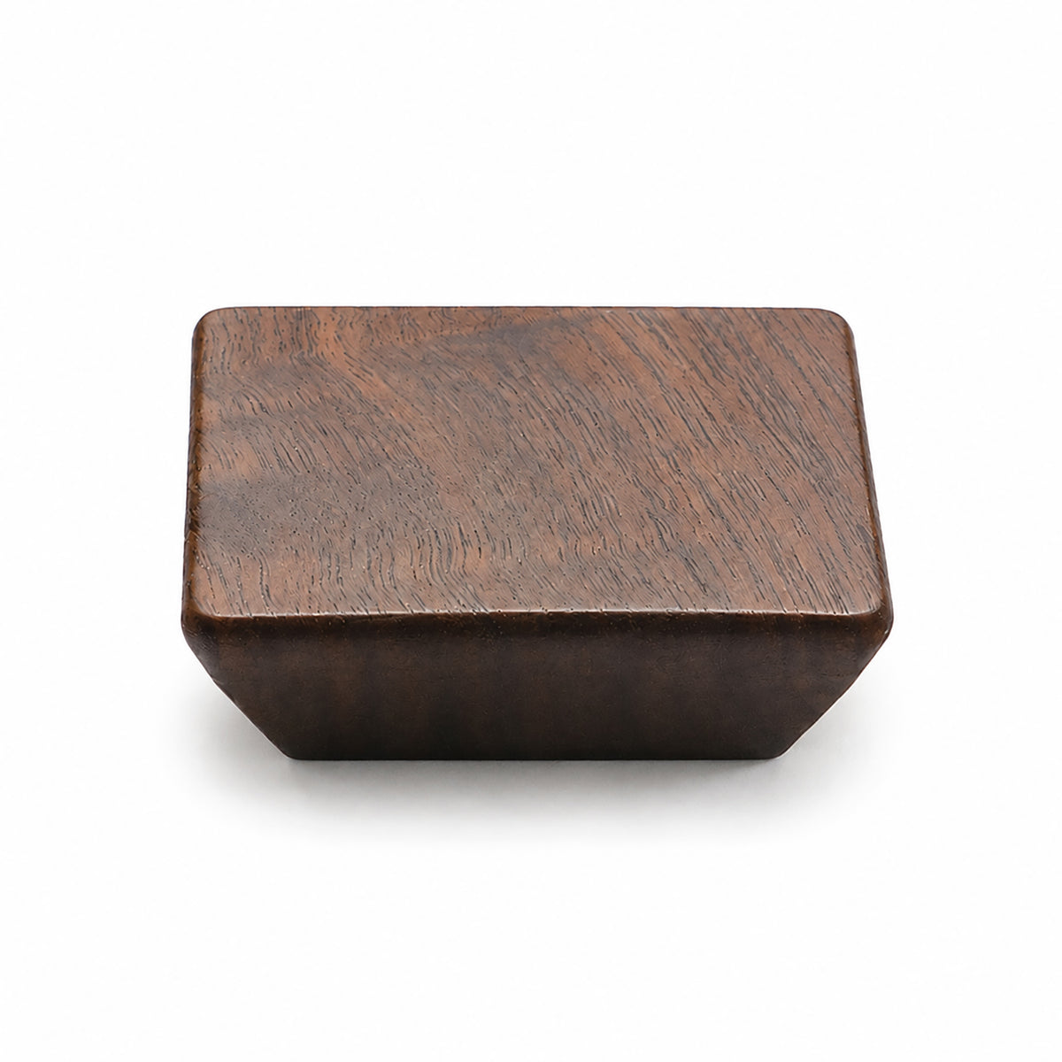 Beveled square walnut cabinet knob, style #3 (60 mm option).