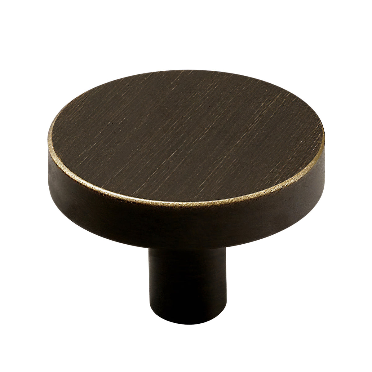 Solid brass cabinet knob, 30 mm coffee.