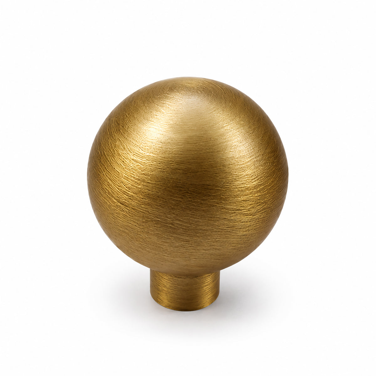 Spherical brass cabinet knob with brushed bronze finish, style #4 (20 mm option).