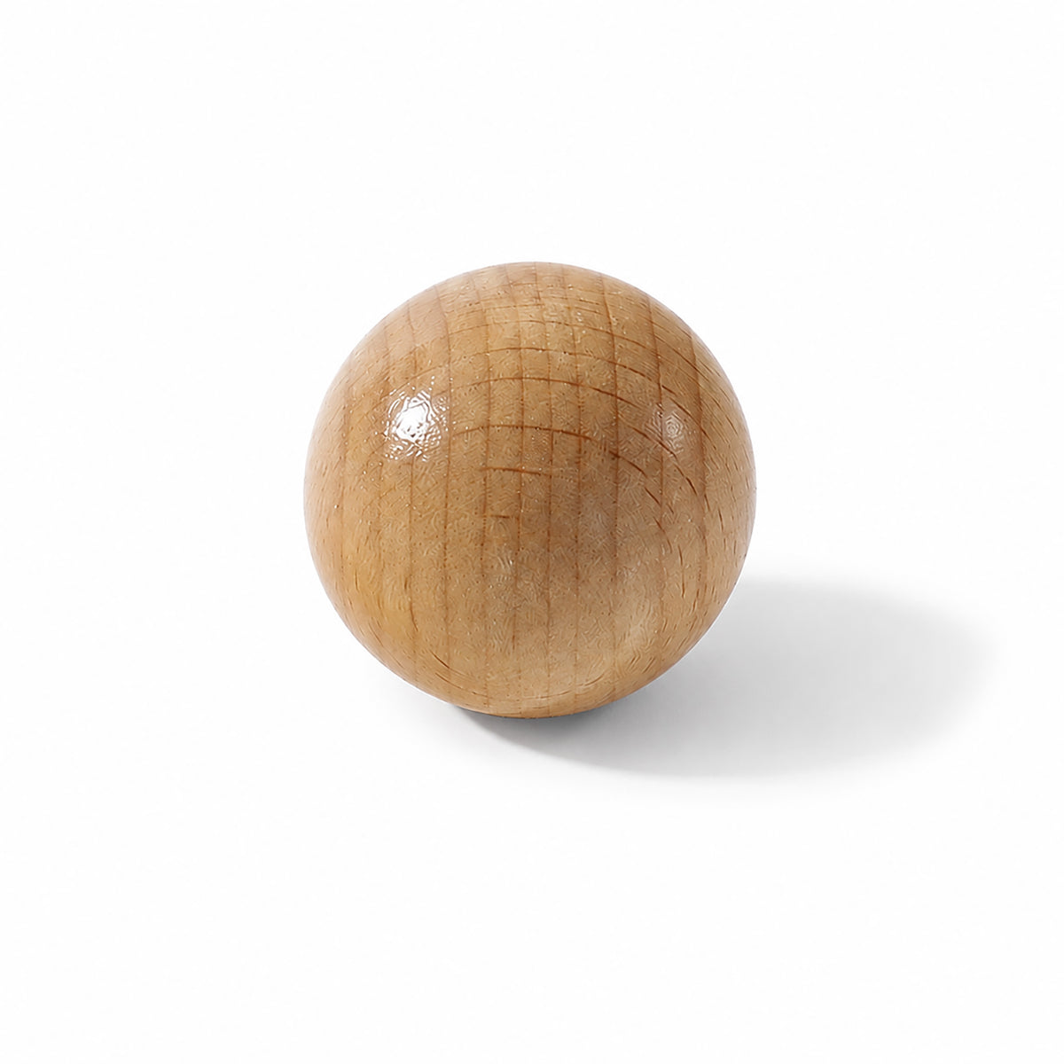 Beech wood ball cabinet knob, style #7 (40 mm).