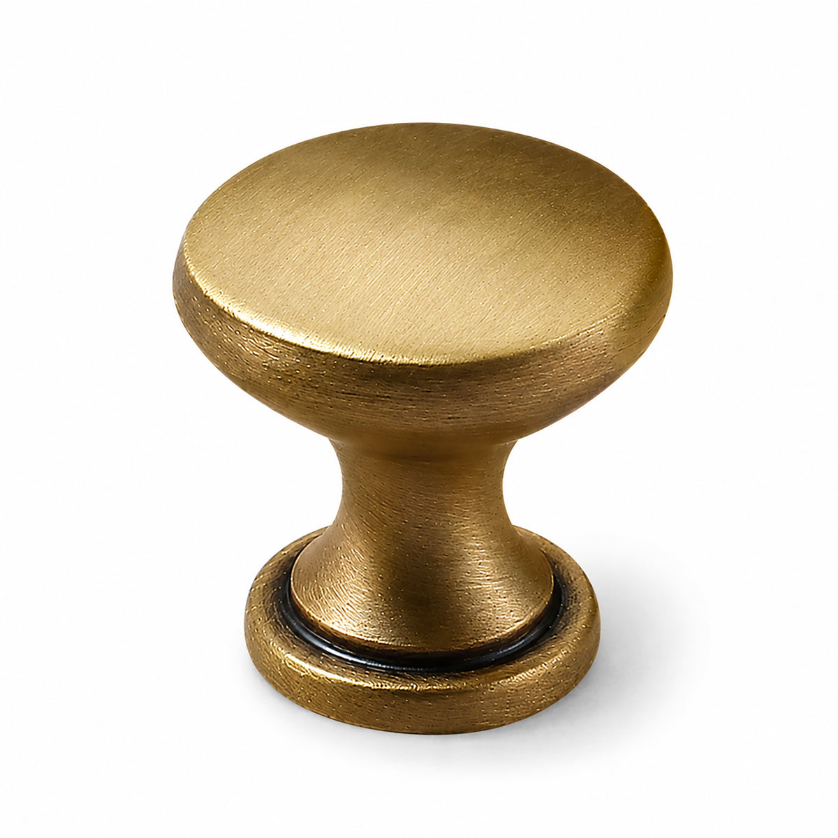 Domed mushroom brass cabinet knob with brushed bronze finish, style #9 (20 mm option).