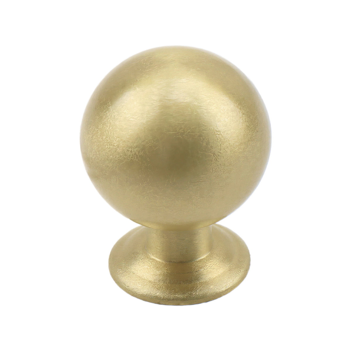 Brass-tone spherical cabinet knob, option No. 5.