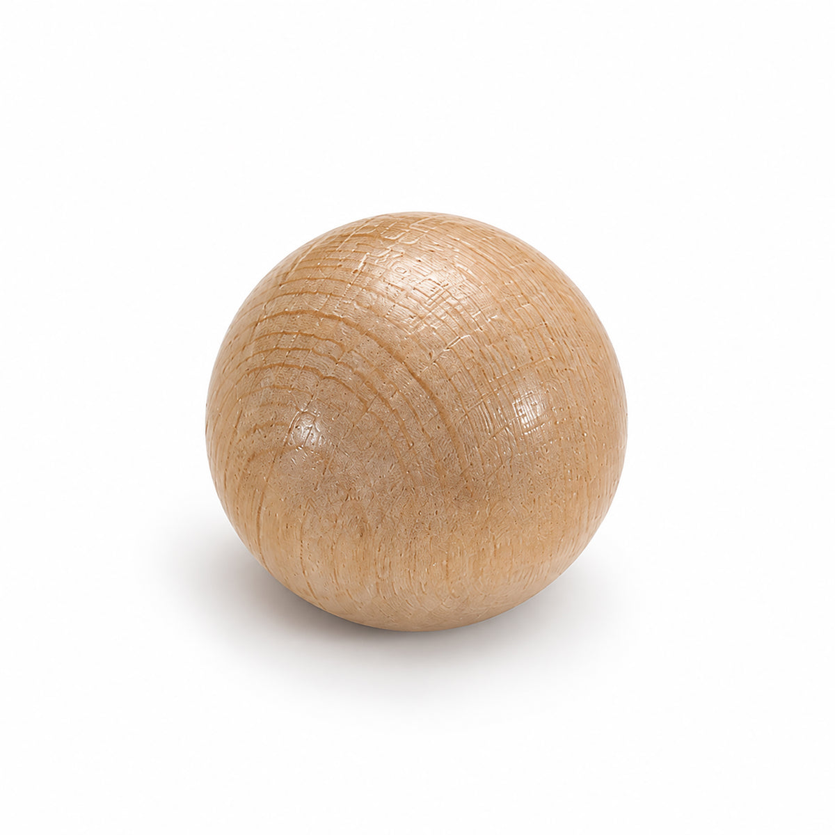 Beech wood ball cabinet knob, 35 mm option.