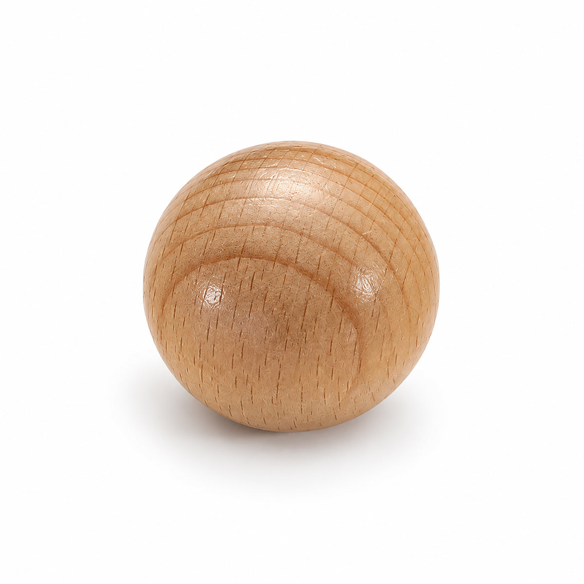 Beech wood ball cabinet knob, 40 mm option.