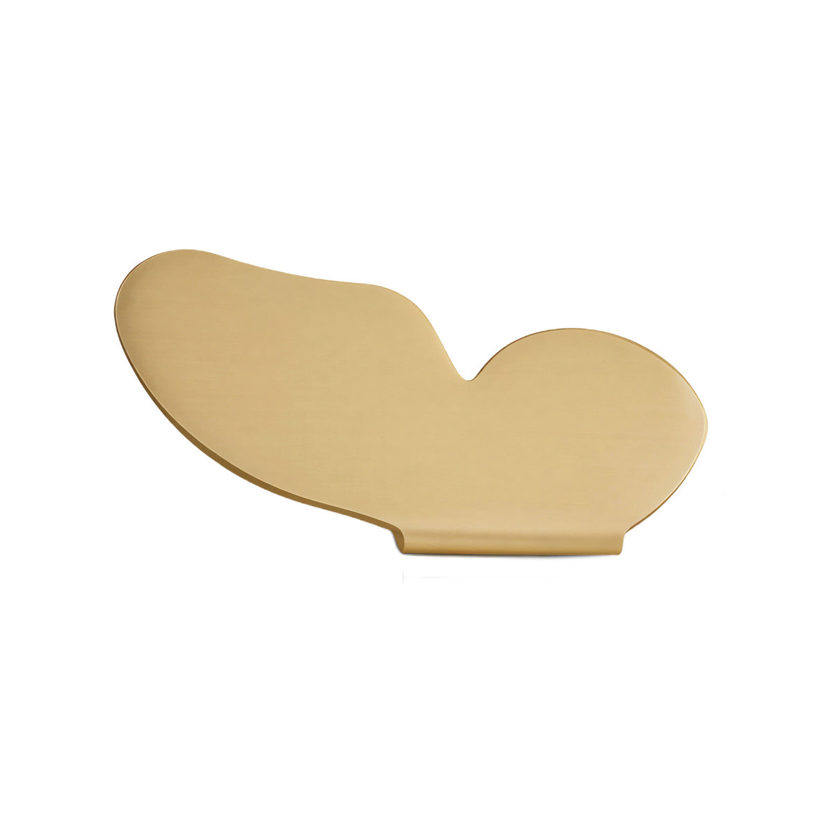 Gold-tone butterfly-wing cabinet knob, right orientation, option #6 with glue mounting.