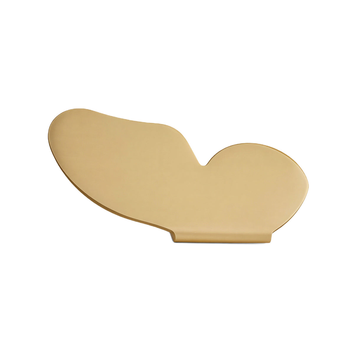 Gold-tone butterfly-wing cabinet knob, right orientation, option #7 with screw mounting.