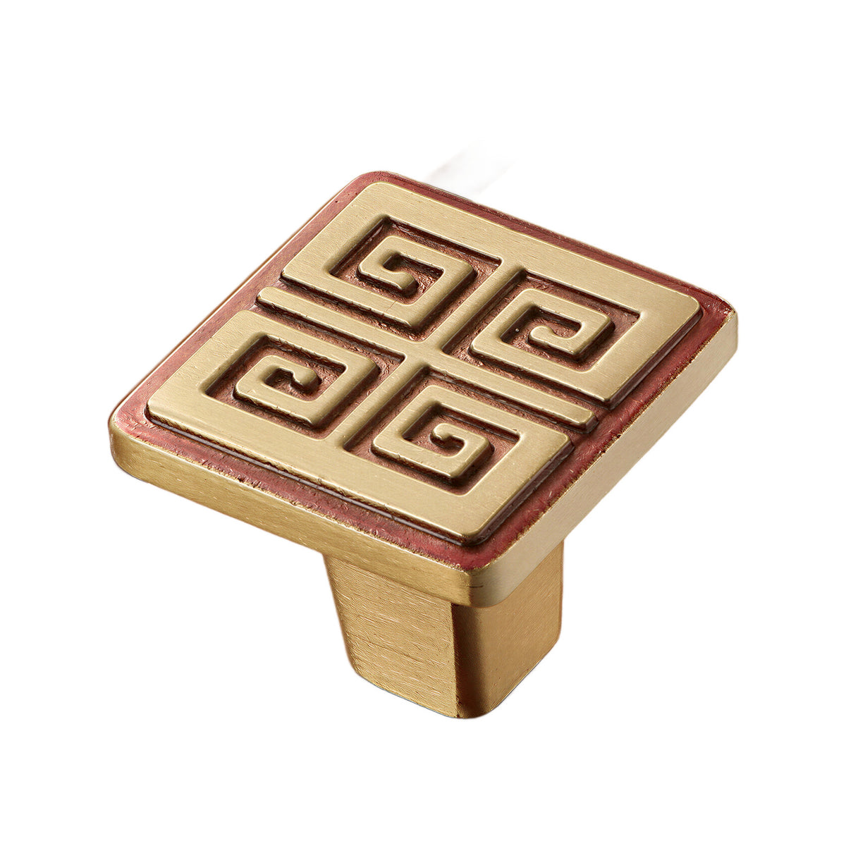 Solid brass cabinet knob, style #1, brass, 26 mm.