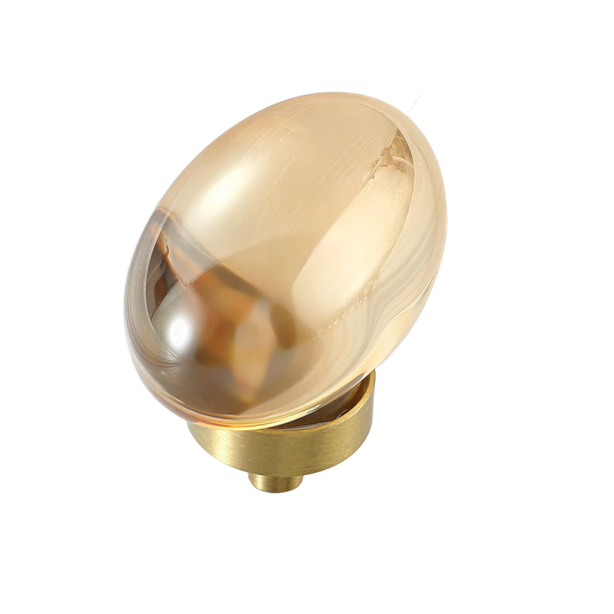Crystal-accented cabinet knob, style #1, champagne.