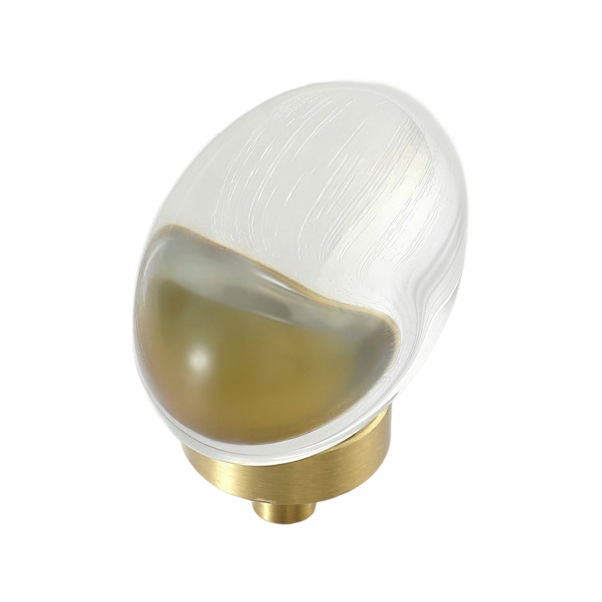 Crystal-accented cabinet knob, style #1, clear.