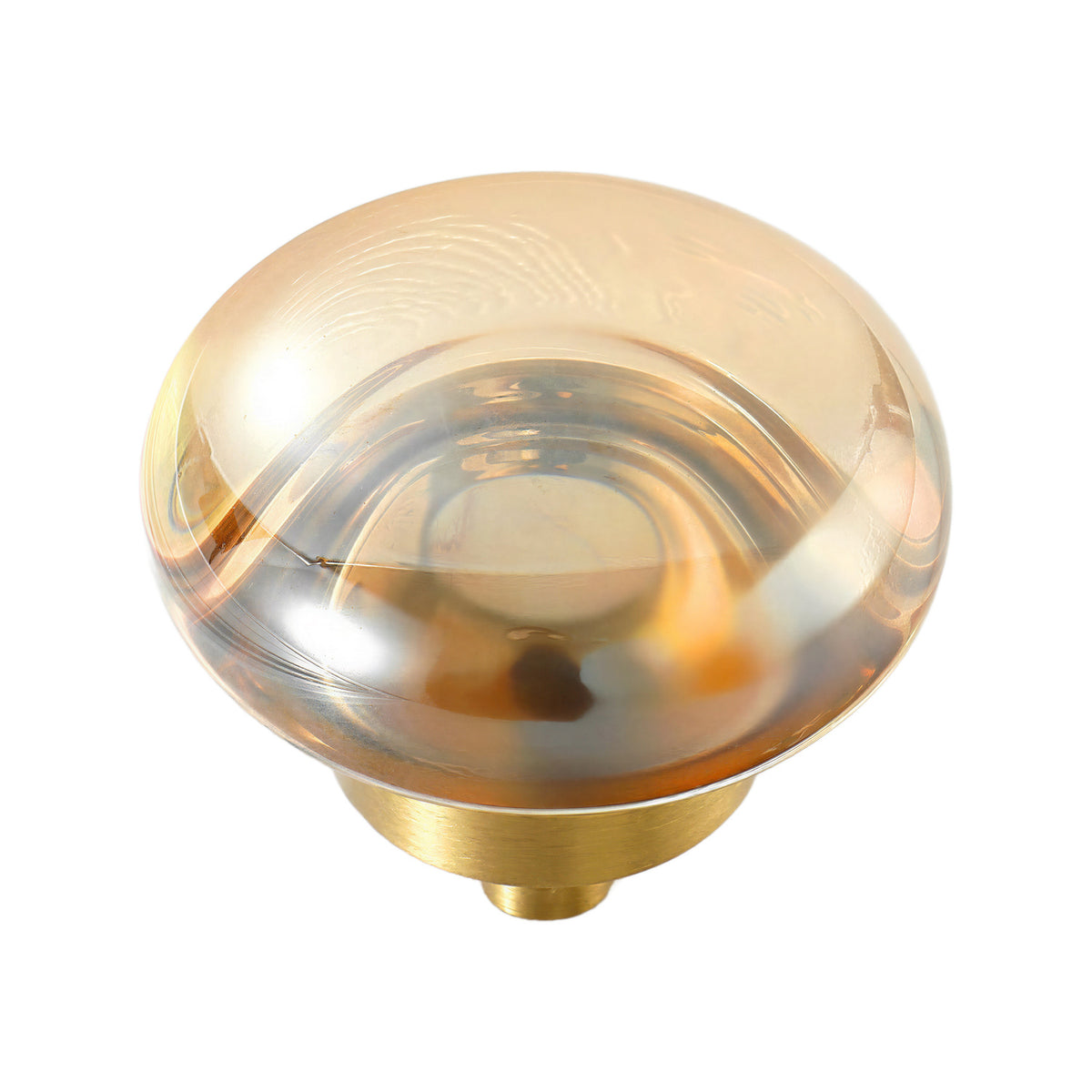 Crystal-accented cabinet knob, style #2, champagne.