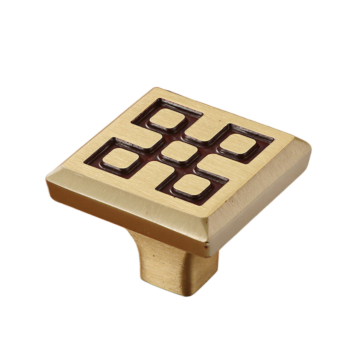 Solid brass cabinet knob, style #3, brass.