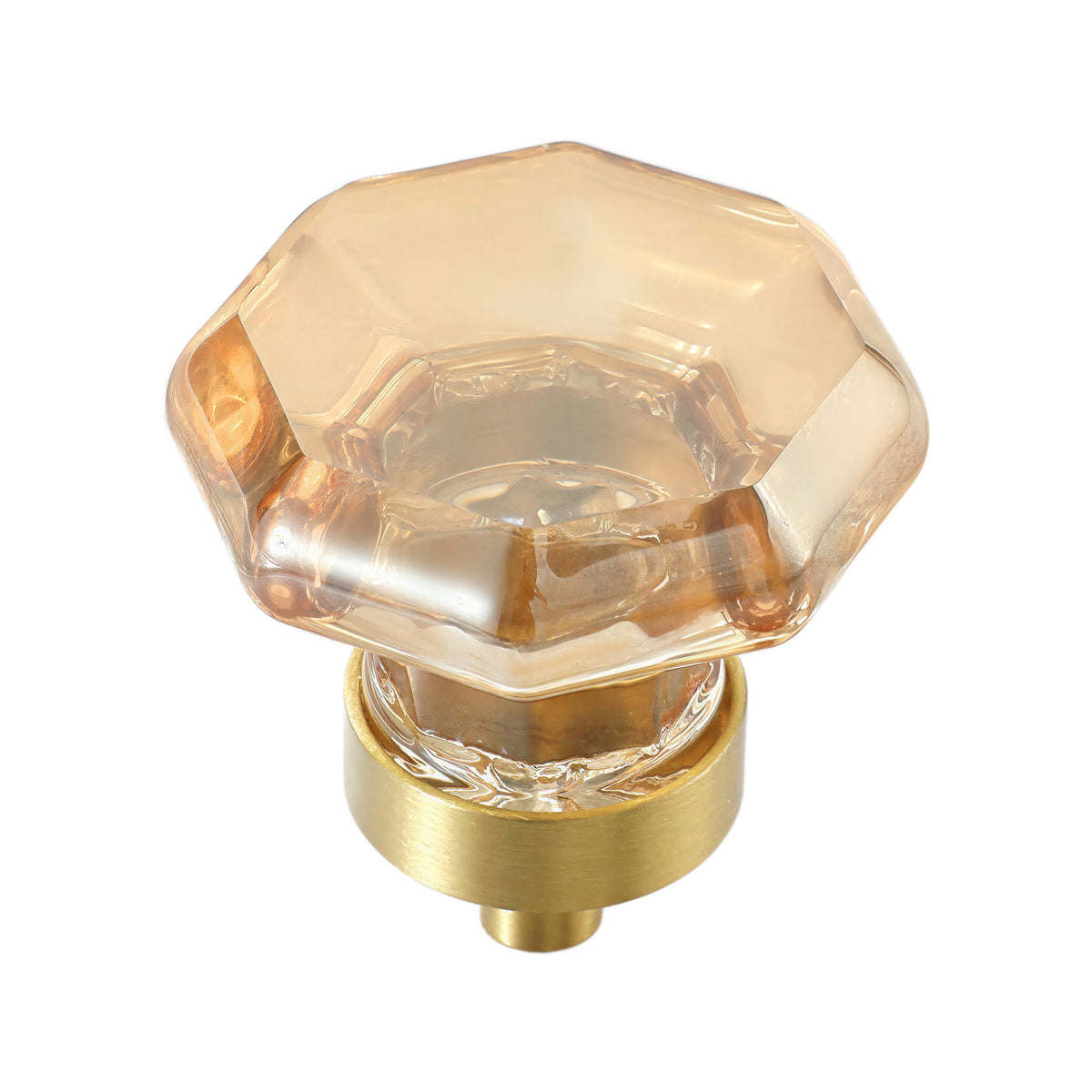 Crystal-accented cabinet knob, style #4, champagne.