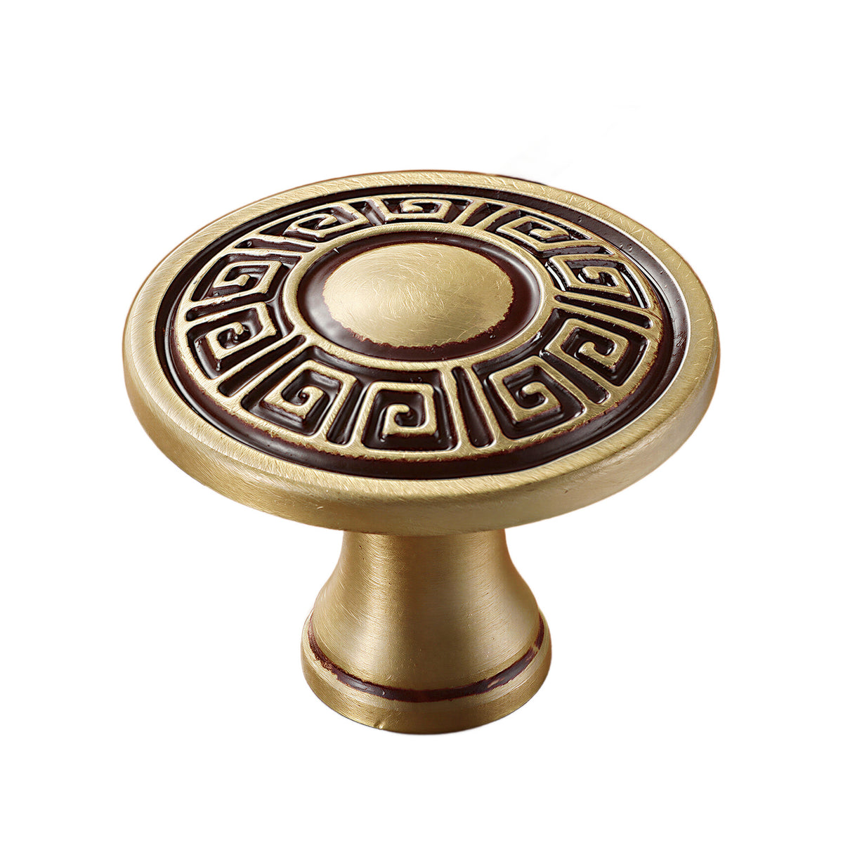 Solid brass cabinet knob, style #5, brass.