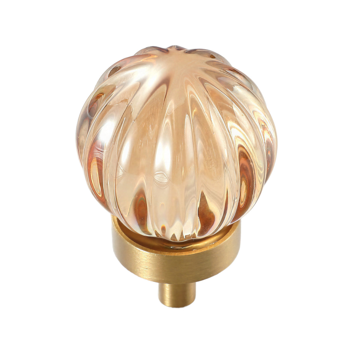 Crystal-accented cabinet knob, style #5, champagne.