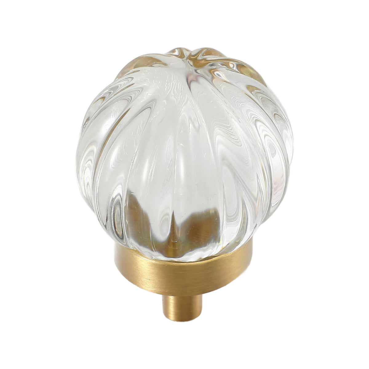 Crystal-accented cabinet knob, style #5, clear.