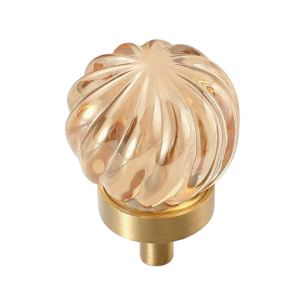 Crystal-accented cabinet knob, style #6, champagne.