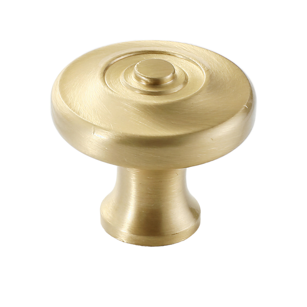 Solid brass cabinet knob, style #6.