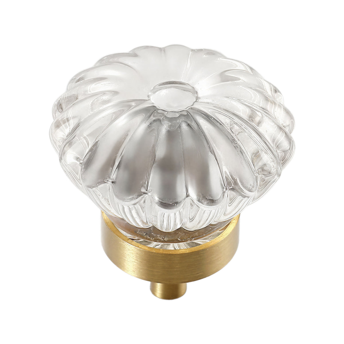 Crystal-accented cabinet knob, style #7, clear.