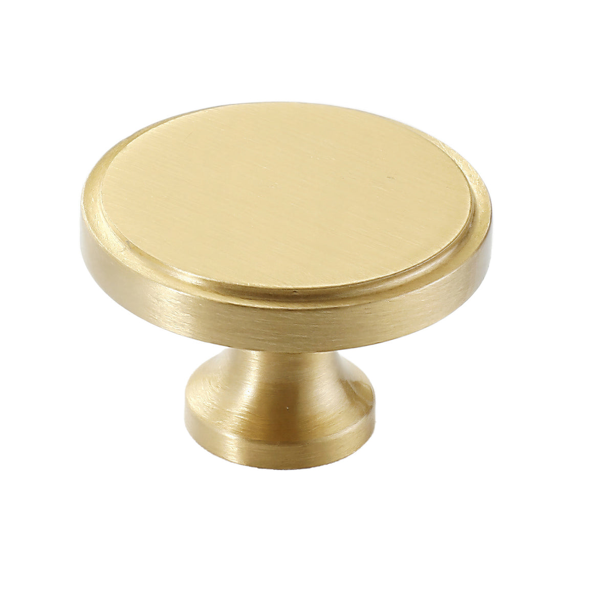 Solid brass cabinet knob, style #7.