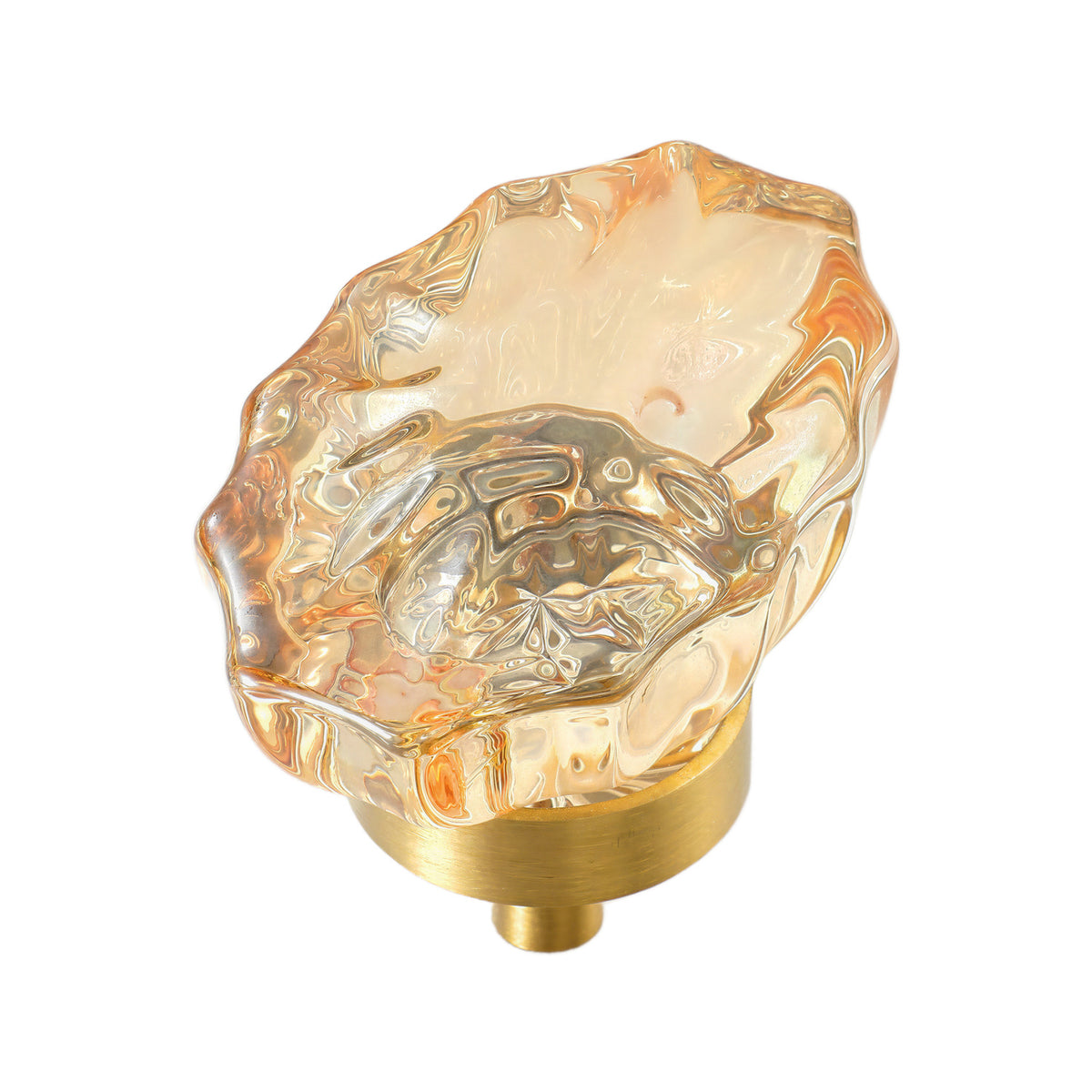 Crystal-accented cabinet knob, style #8, champagne.