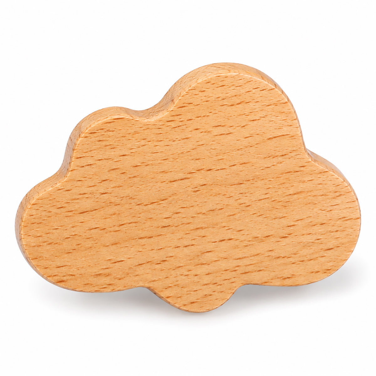 Cloud-shaped wood cabinet knob or wall hook, style #2.