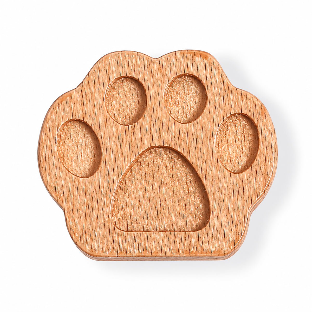 Paw-shaped wood cabinet knob or wall hook, style #12.