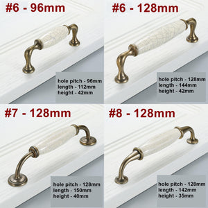 Ceramic Cabinet Pulls & Knobs - Antique Bronze Finish for Cabinets - #3 / 1pc