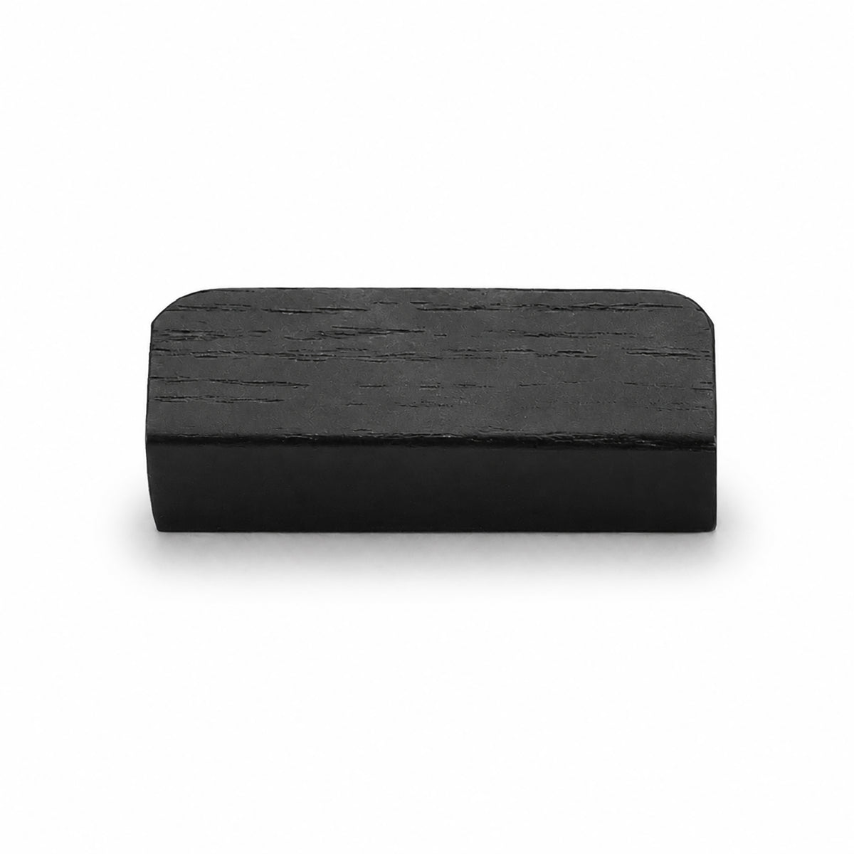 Black-finish oak wood cabinet finger pull, style #2 (32 mm option).