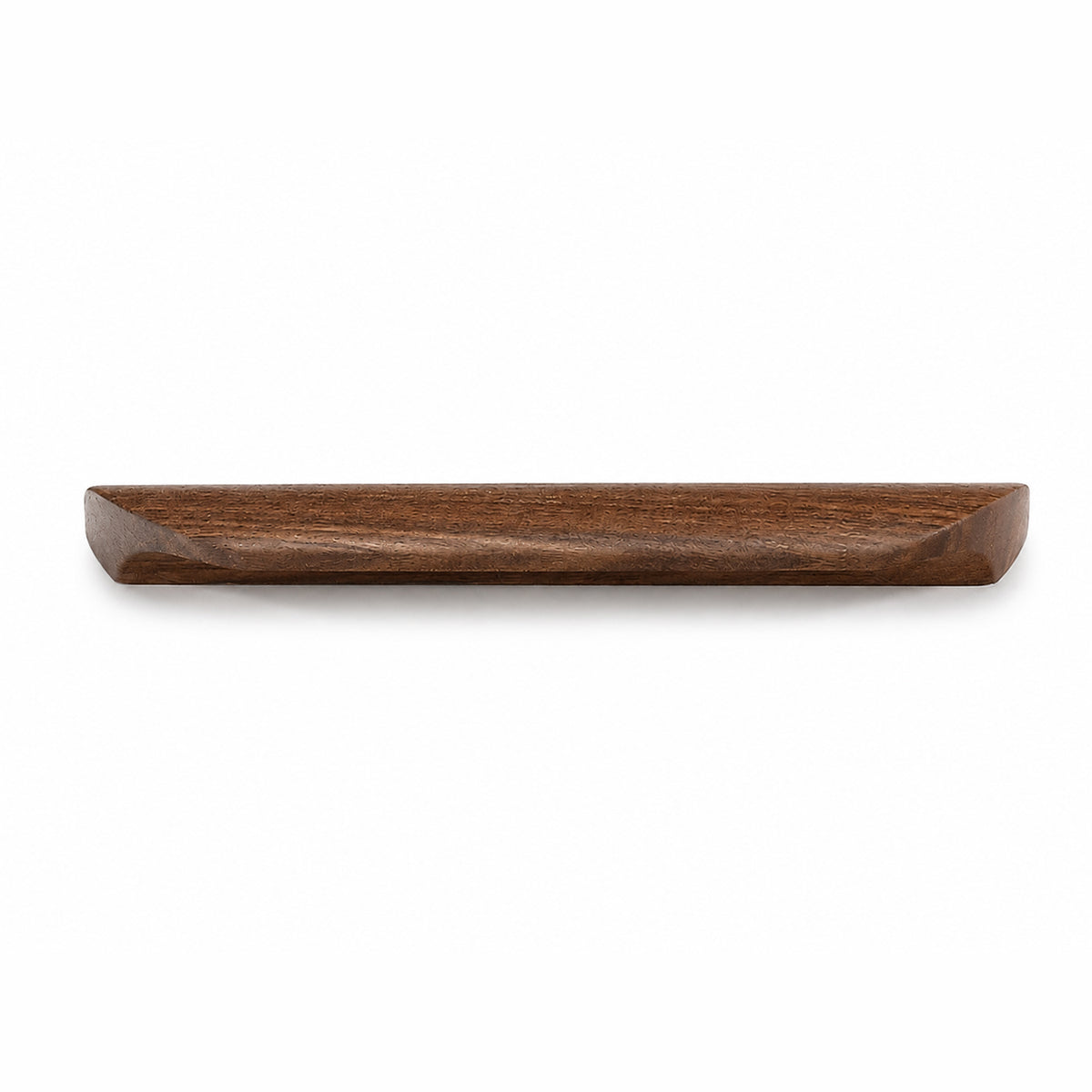 Walnut wood cabinet finger pull, style #3 (160 mm option).