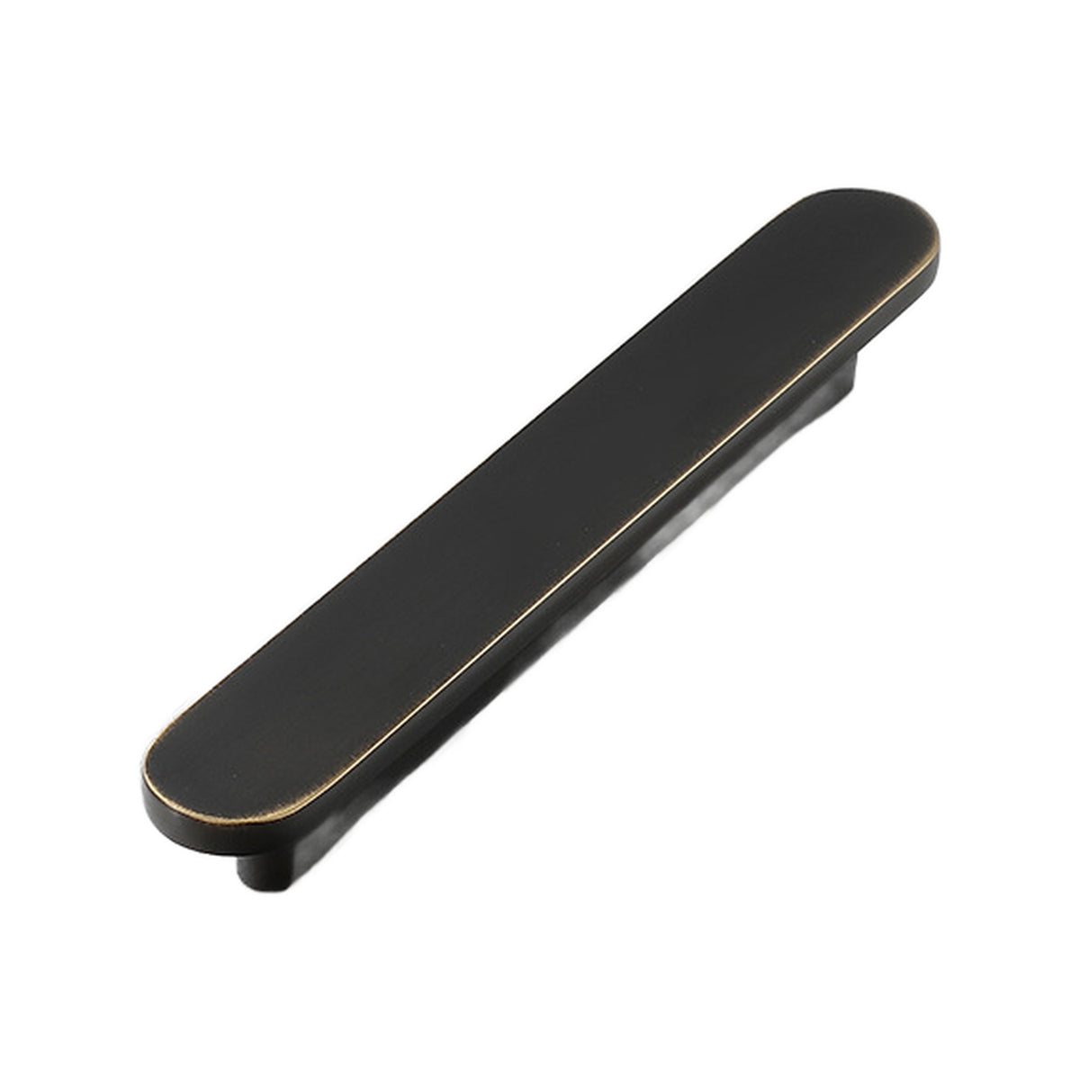 Black flat finger pull with rounded ends, 96 mm, option No. 19.