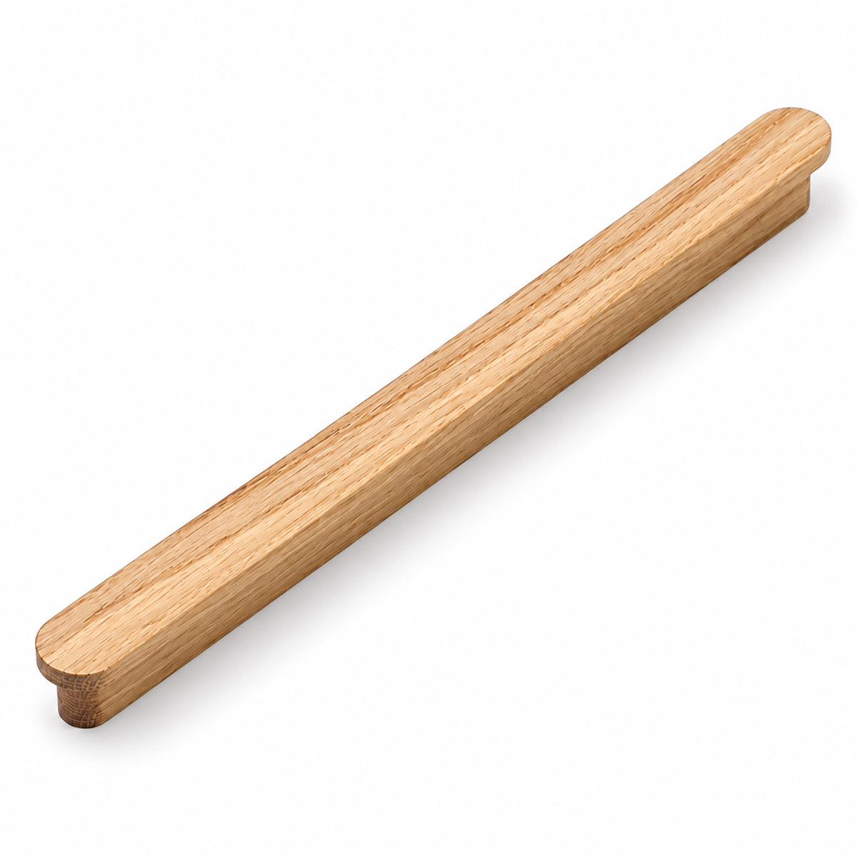 Oak wood slim cabinet finger pull, 192 mm option.