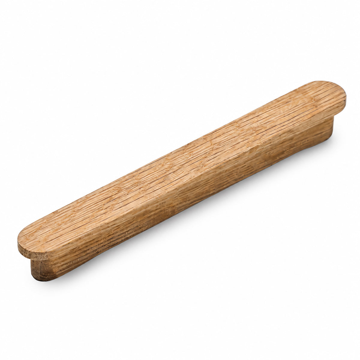 Oak wood slim cabinet finger pull, 96 mm option.
