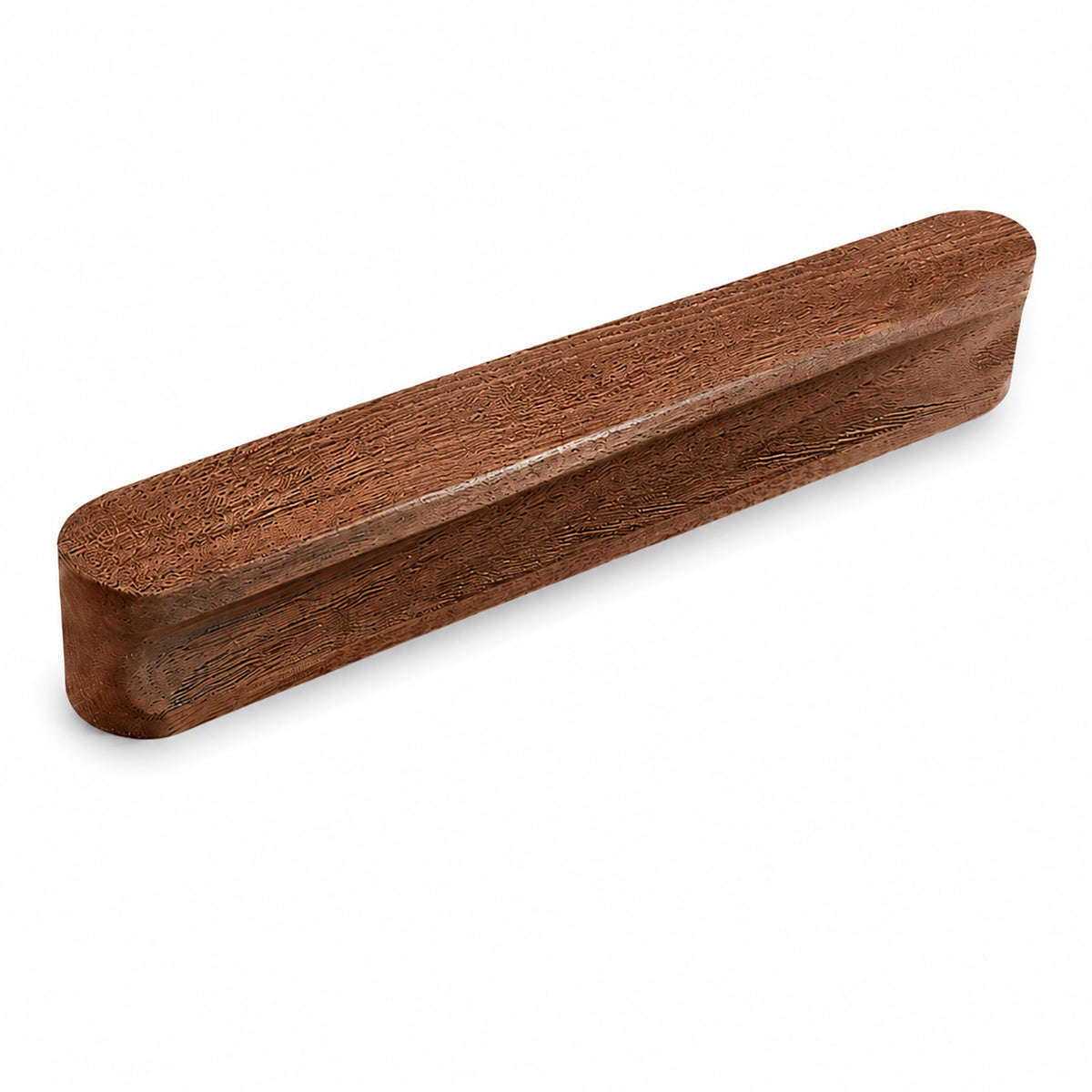 Walnut wood cabinet finger pull (128 mm).
