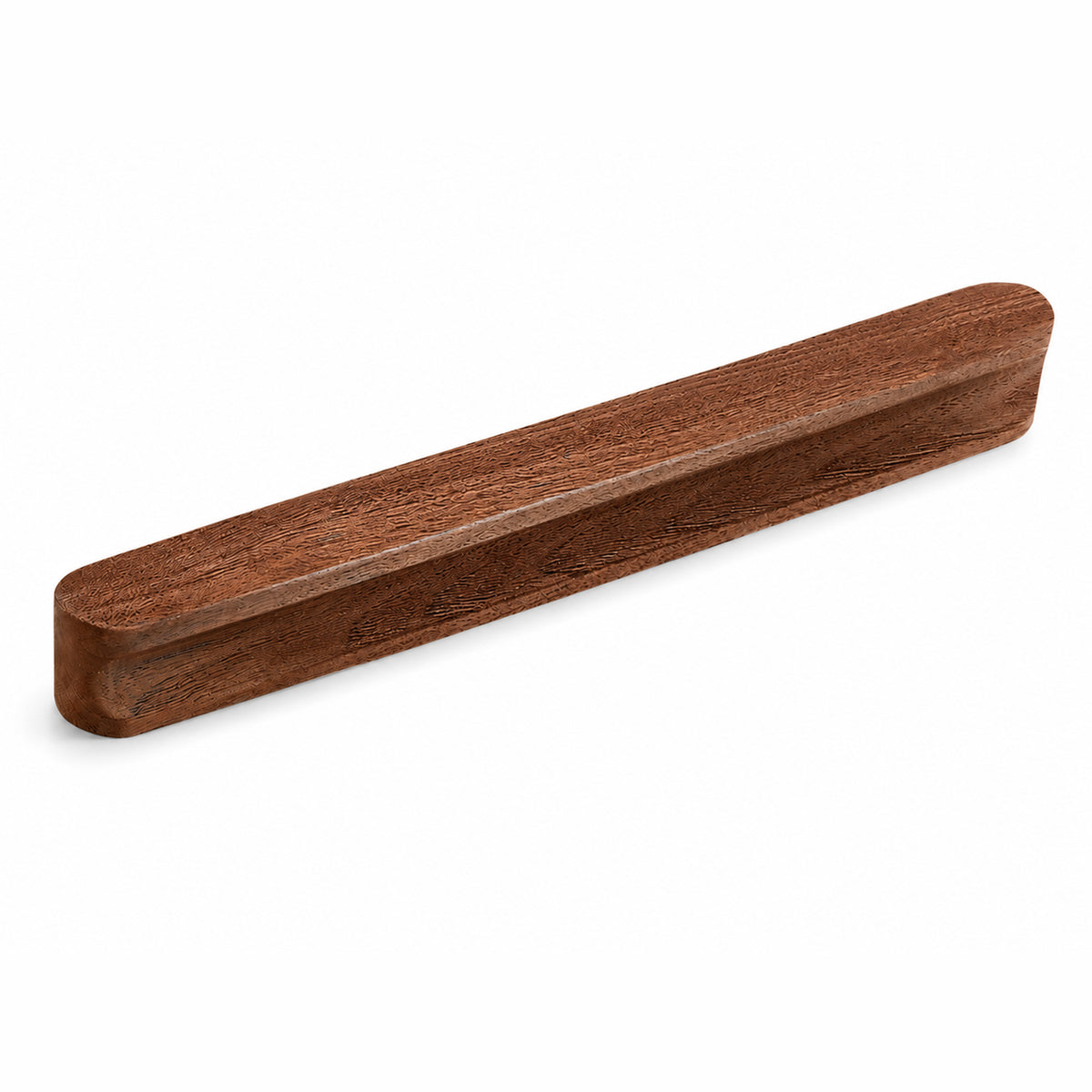 Walnut wood cabinet finger pull (160 mm).