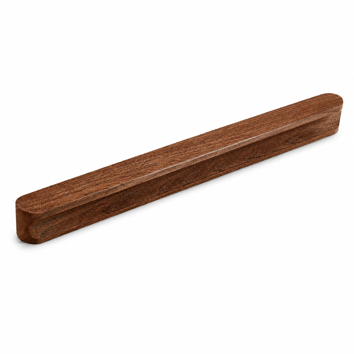 Walnut wood cabinet finger pull (192 mm).