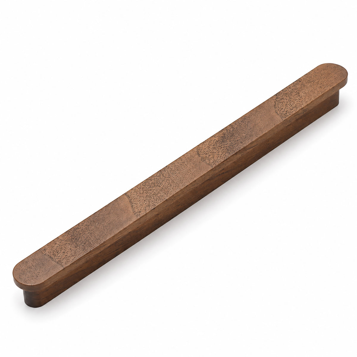 Walnut wood slim cabinet finger pull, 320 mm option.