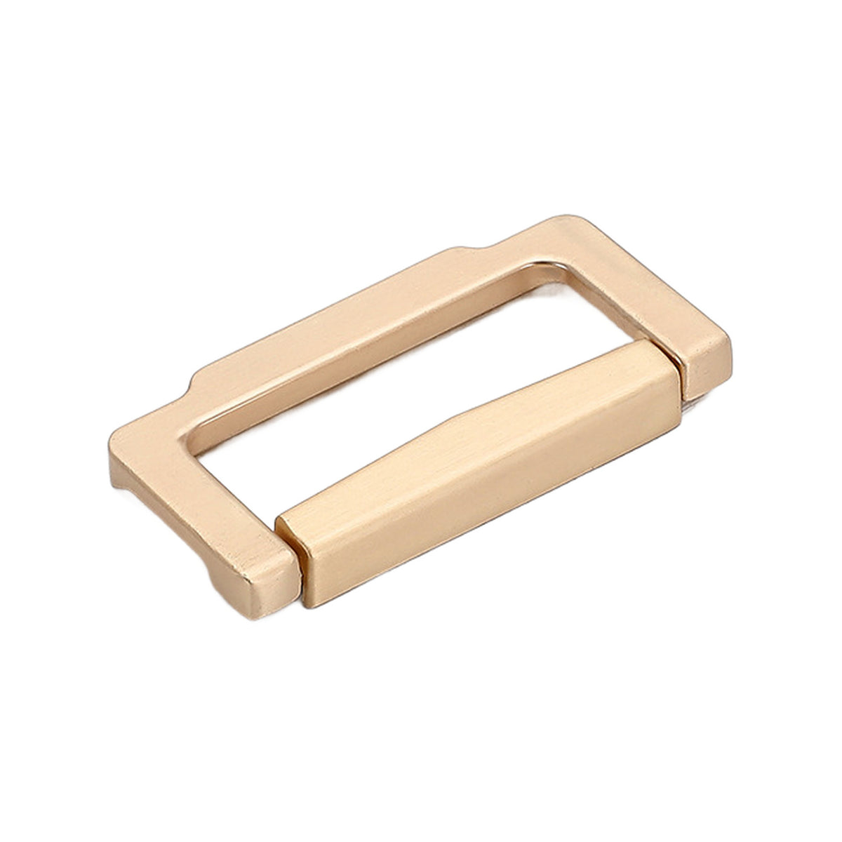 Gold-tone minimalist rectangular folding pull with a hinged bar, option No. 2, 32 mm.