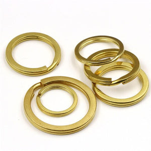 Solid Brass Round Split Key Rings - Fasteners for DIY Projects - No.1 15mm / 1pcs
