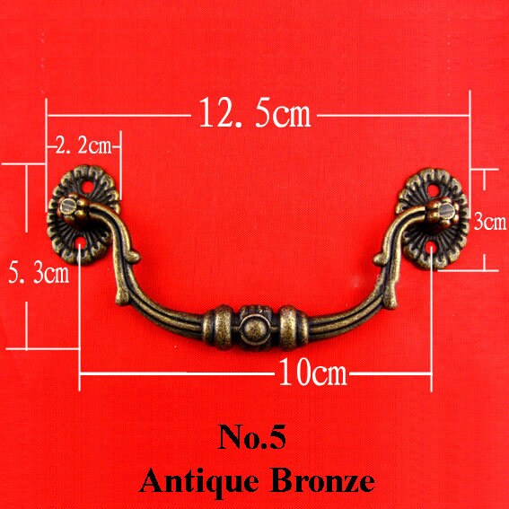 Ancient Antique Bronze/Brass Tone Zinc Plastic Brass Head Drop Ring Drawer Pull Handle Knob Decorative Door Cabinet Chinese Decor Knocker