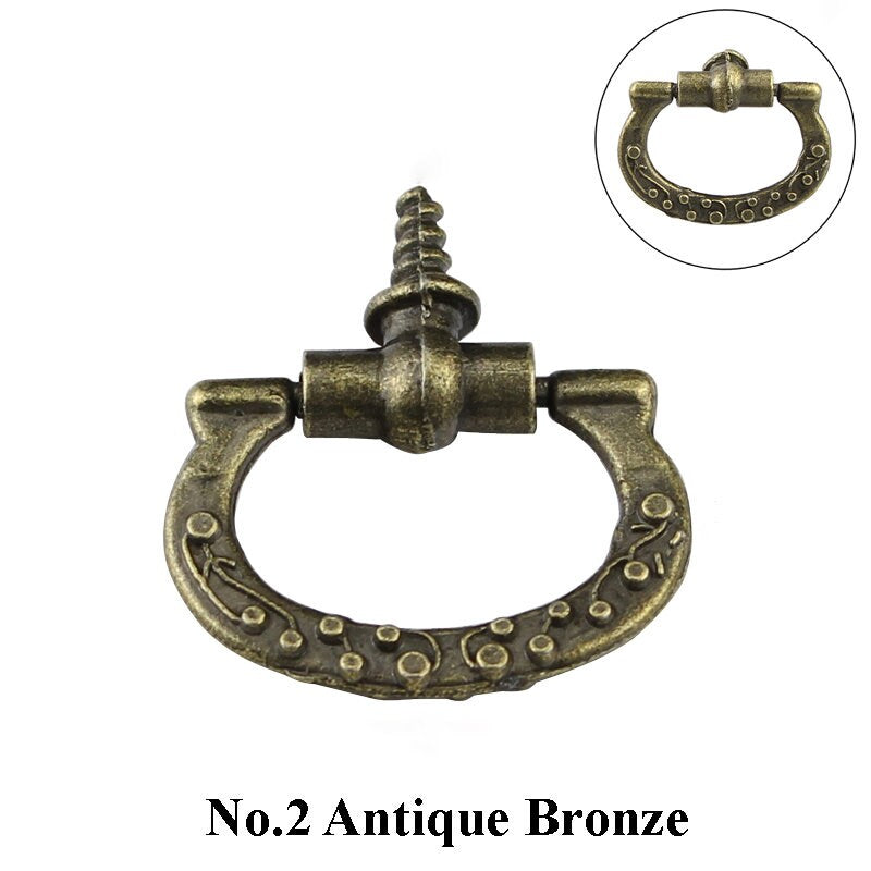 Ancient Antique Bronze/Brass Gold Tone Zinc Iron Brass Round Big Lion Flower Drop Ring Drawer Pull Handle Knob Door Cabinet Decor Knocker