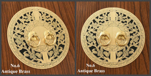 Zinc Alloy Round Door Knocker Ring Pulls - Antique Bronze Finish - #1-Screw Bronze 15cm / 10Sets