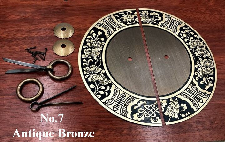 Ancient Vintage Antique Bronze/Brass Alloy Brass Round Big Flower Plate Handle Door Pull Knocker Knob Ring Furniture Decorative Cabinet