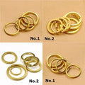 Solid Brass Round Split Key Rings - Fasteners for DIY Projects - No.1 12mm / 1pcs