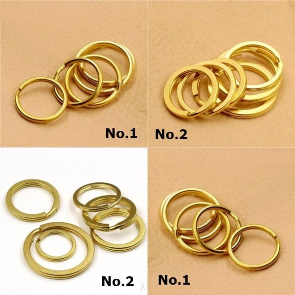 Solid Brass Round Split Key Rings - Fasteners for DIY Projects - No.1 12mm / 1pcs
